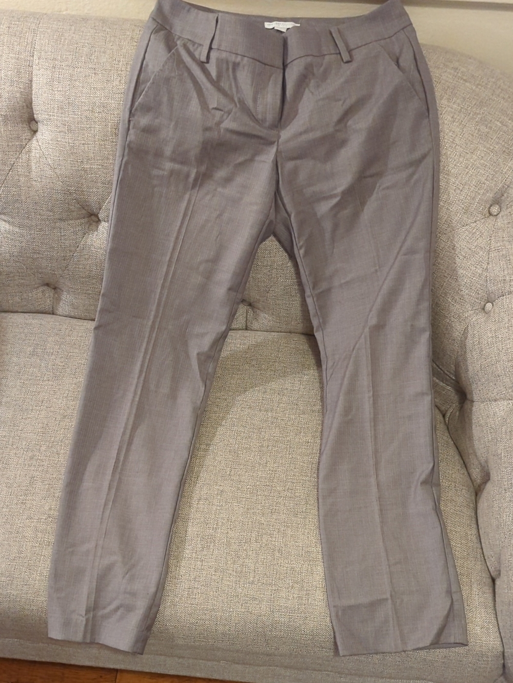 New York & Company Stetch Light Gray Womens's Dress Pants - Straight Trousers